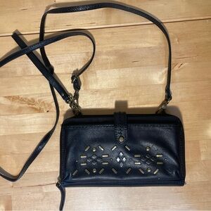 The Sak 3 In 1 Phone Wallet Leather Organizer Wristlet Crossbody